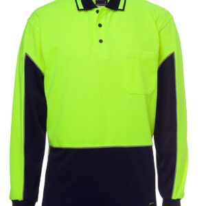 JB's wear JB's HV 4602.1 L/S GAP POLO LIME/NAVY - XS