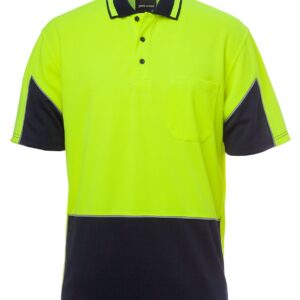 JB's wear JB's HV 4602.1 S/S GAP POLO LIME/NAVY - 2XS