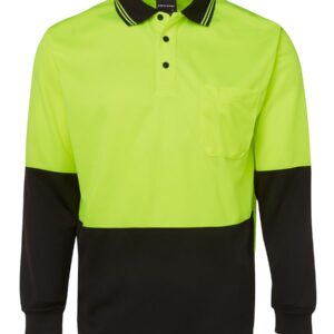 JB's wear JB's HV L/S TRAD POLO LIME/BLACK -S