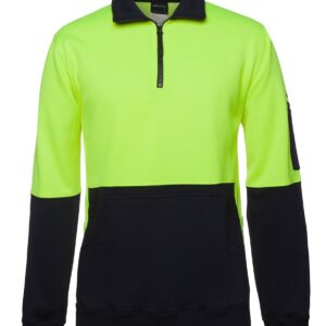 JB's wear JB's HV 330G 1/2 ZIP FLEECE LIME/NAVY - 2XS
