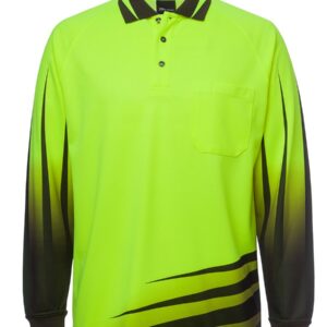 JB's wear JB's HV 4602.1 L/S RIPPA SUB POLO LIME/BLACK - XS
