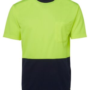 JB's wear JB's HV TRAD T-SHIRT LIME/NAVY -XS