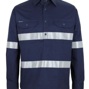 JB's wear JB's CLOSE FRONT L/S 150G W/SHIRT REFLECTIVE TAPE NAVY - 2XS