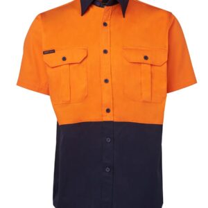 JB's wear JB's HV S/S 190G SHIRT ORANGE/NAVY -2XS