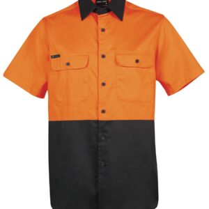 JB's wear JB's HV S/S 150G SHIRT ORANGE/BLACK-2XS