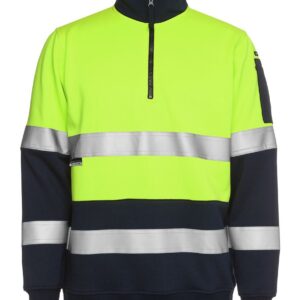 JB's wear JB's BIOMOTION (D+N) 1/2 ZIP FLEECY SWEAT LIME/NAVY-XS