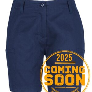 JB's wear JB's LADIES MULTI POCKET STRETCH TWILL SHORT NAVY-06