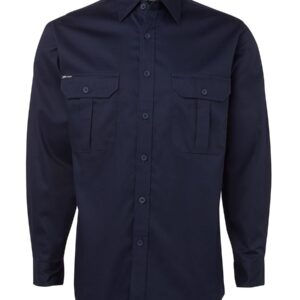 JB's wear JB's L/S 190G WORK SHIRT NAVY-2XS