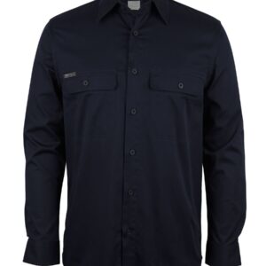 JB's wear JB's L/S STRETCH WORK SHIRT NAVY - 3XS