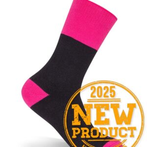 JB's wear JB's LADIES ULTRA THICK BAMBOO WORK SOCK BLACK/PINK - 5-8