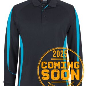 Podium PDM L/S BELL POLO BLACK/AQUA - 3XS