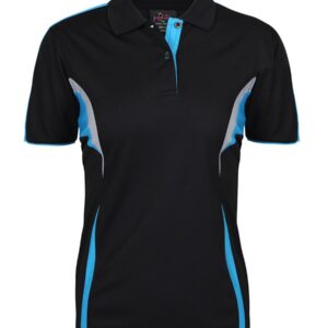 Podium PODIUM LADIES COOL POLO BLACK/AQUA/GREY -08