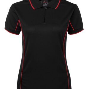 Podium PODIUM LADIES PIPING POLO BLACK/RED-08
