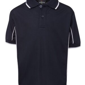 Podium PODIUM KIDS S/S PIPING POLO NAVY/WHITE-04