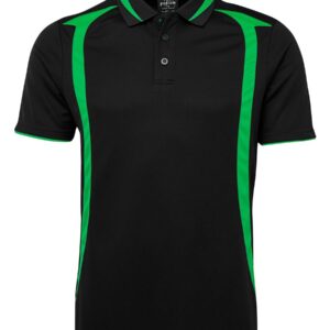 Podium PODIUM SWIRL POLO BLACK/PEA GREEN - S