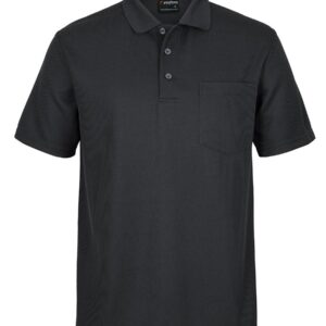 Podium PODIUM WAFFLE POCKET POLO BLACK-S