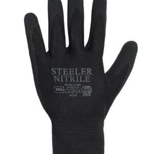JB's wear JB's STEELER SANDY NITRILE GLOVE (12PK) BLACK/BLACK-S - 07