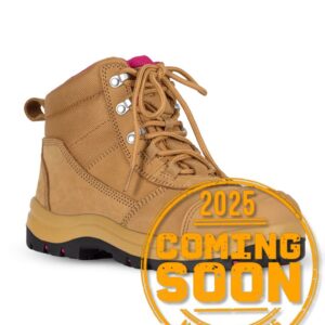 JB's wear JB's LADIES ATRAX ZIP SAFETY BOOT WHEAT/PINK -05