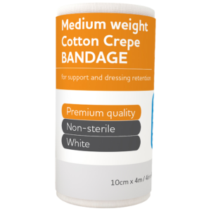 AEROCREPE Medium Cotton Crepe Bandage 10cm x 4M Wrap/12