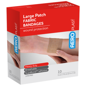 AEROPLAST Premium Fabric Large Patch 7.5 x 5cm Box/10