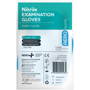 AEROGLOVE Large Nitrile Powder-Free Gloves Bag/2