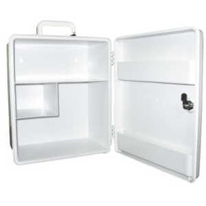 AEROCASE Large White Plastic Cabinet with Key Latch 32 x 37 x 18cm