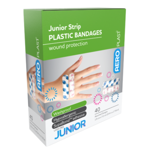 AEROPLAST Plastic Junior Strip 7.2 x 1.9cm Box/40