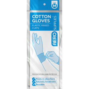 AeroSupplies Medium Cotton Gloves Pair