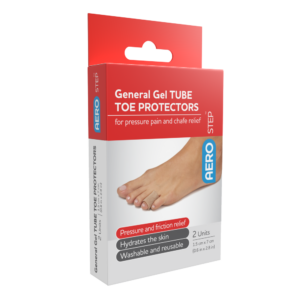 AEROSTEP Elastic Fabric Gel Toe Tube 1.5 x 7cm box/2 Box/2