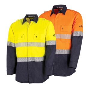 Bool Regular Weight PPE2 Two Tone FR Shirt With Segmented FR Reflective Tape