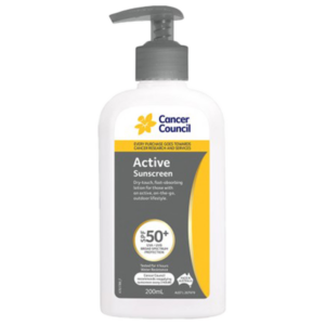 CANCER COUNCIL SPF50+ Active Sunscreen Pump 200mL