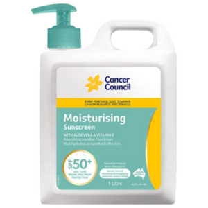 CANCER COUNCIL SPF50+ Moisturising Sunscreen Pump 1L