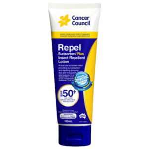 CANCER COUNCIL SPF50+ Repel Sunscreen+Insect Repellent Tube 110mL