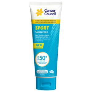 CANCER COUNCIL SPF50+ Sport Sunscreen Tube 110mL