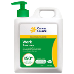 CANCER COUNCIL SPF50+ Work Sunscreen Pump 1L