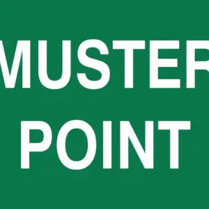 Emergency Muster Point Sign