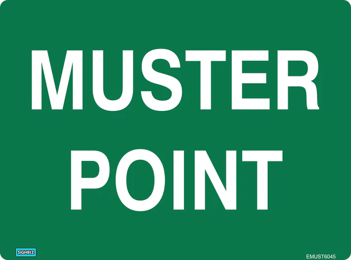 Emergency Muster Point Sign