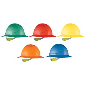 GT11 Type 1 ABS Vented Broad Brim Hard Hat with Ratchet Harness - Mixed Kit