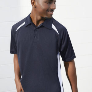 Biz Cool Mens Splice Short Sleeve Polo