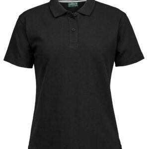 Colours of Cotton C of C LADIES PIQUE POLO BLACK - 08