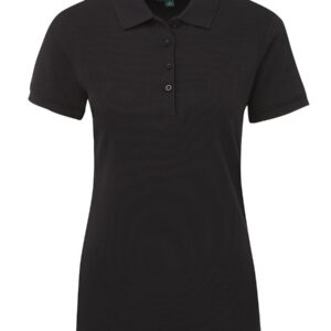 Colours of Cotton C of C LADIES OTTOMAN POLO BLACK -06