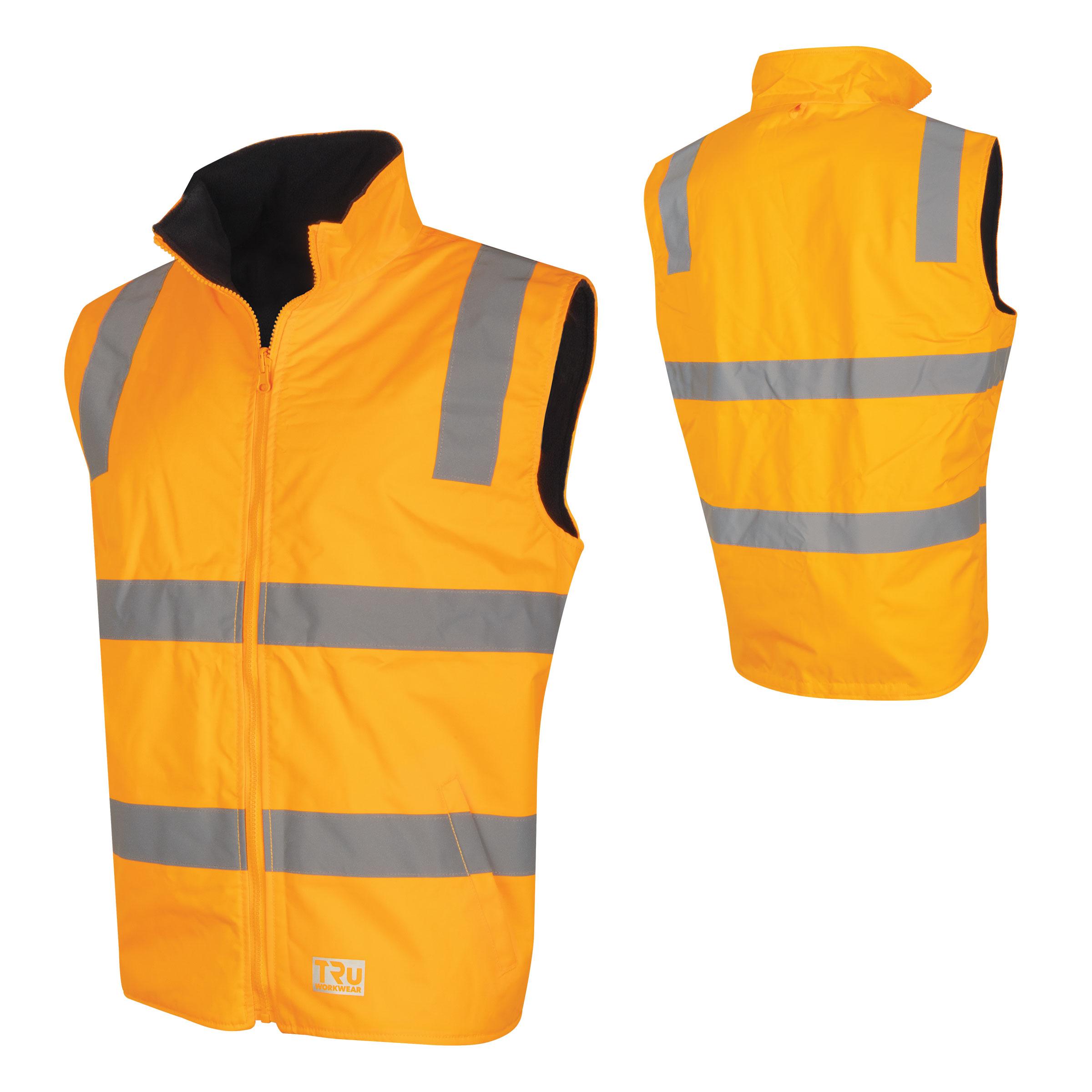 Reversible Polyester Oxford Vest With Reflective Tape - VIC Rail