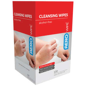 AEROWIPE Alcohol-Free Cleansing Wipes Box/100